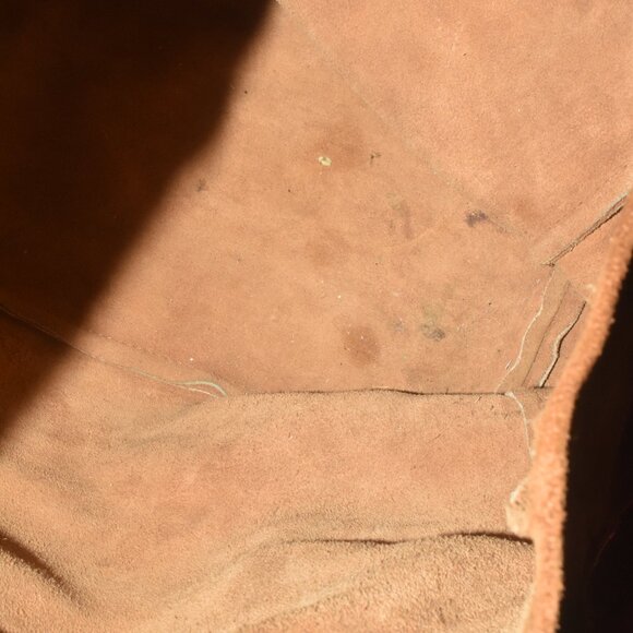 1980’s Vintage BROOKSTONE Peterborough, New Hampshirt Suede Leather Tote Bag - Picture 6 of 9